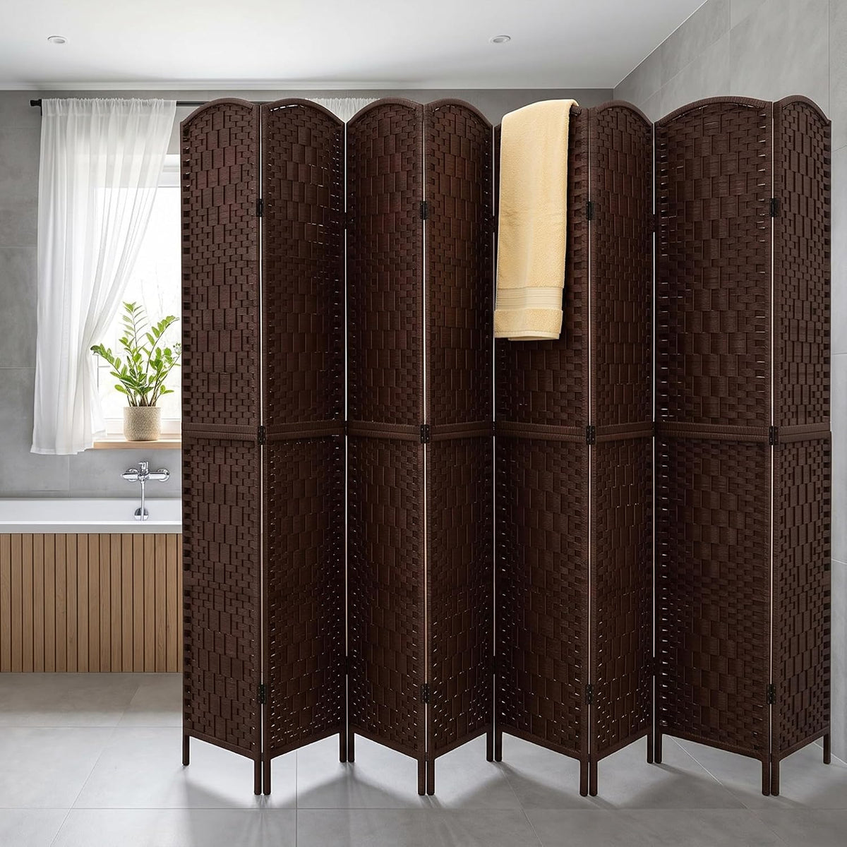 VECELO Room Divider Panel,8 Panel Partition Room Dividers
