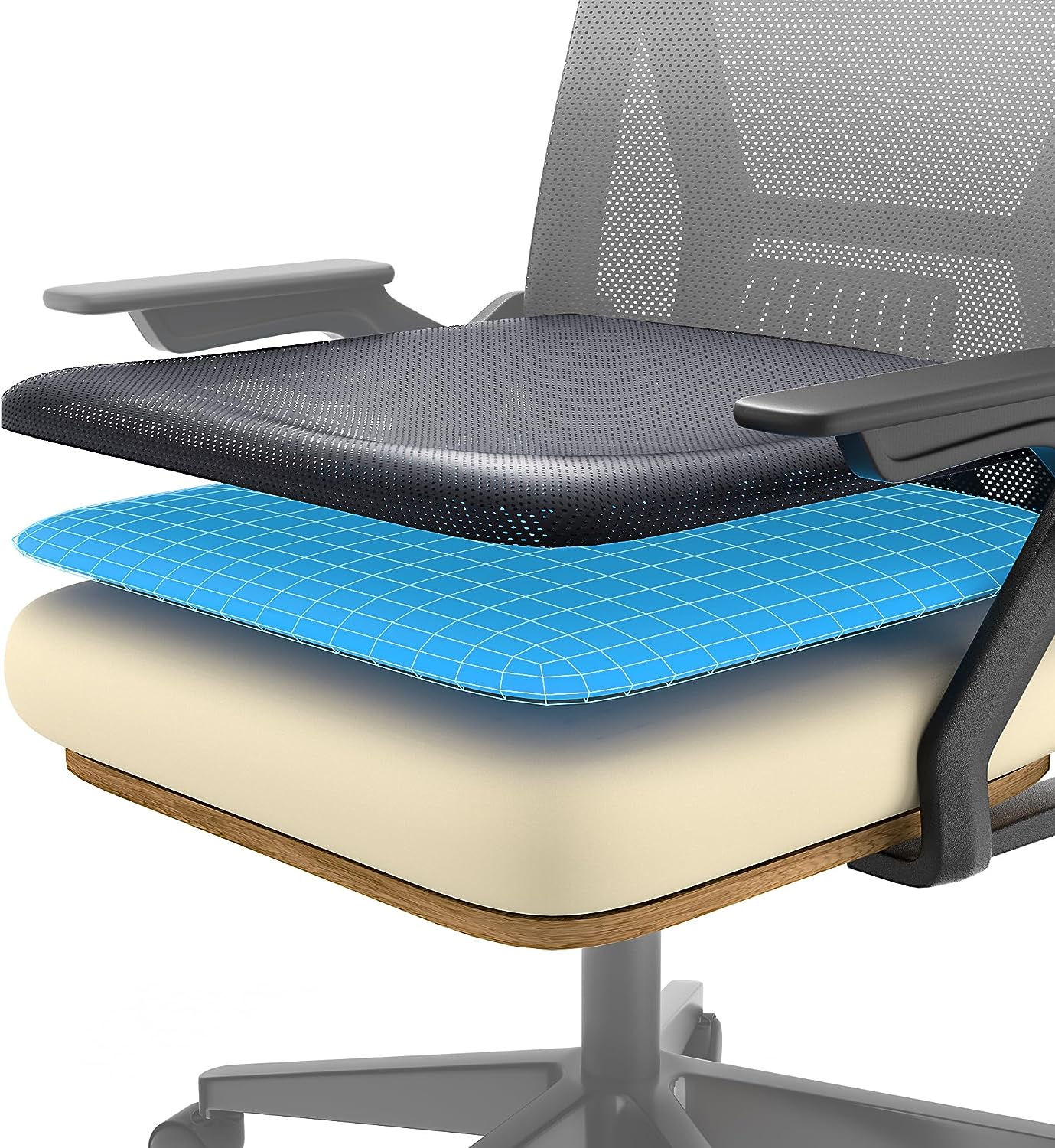 Mesh Back Support For Office Chair, Lumbar/Chair Back Support With