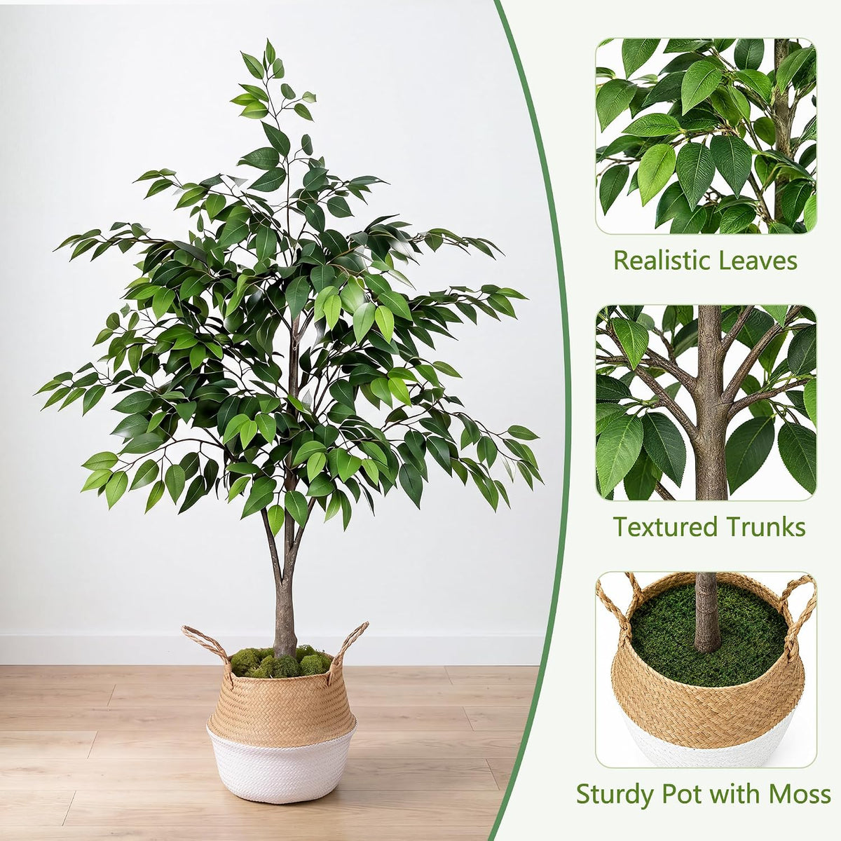 VECELO 5FT Artificial Ficus Tree