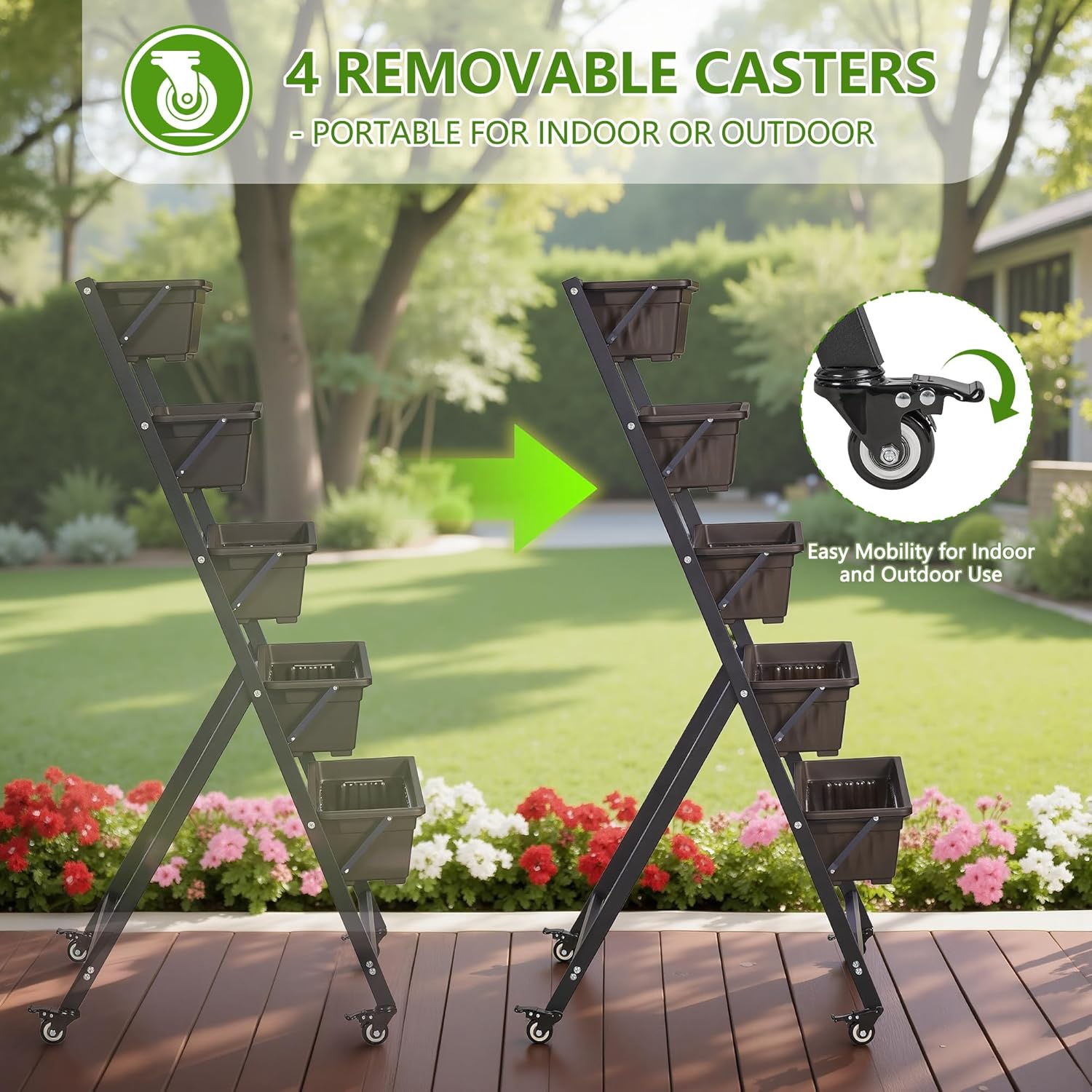 VECELO 5-Tier Vertical Garden Bed