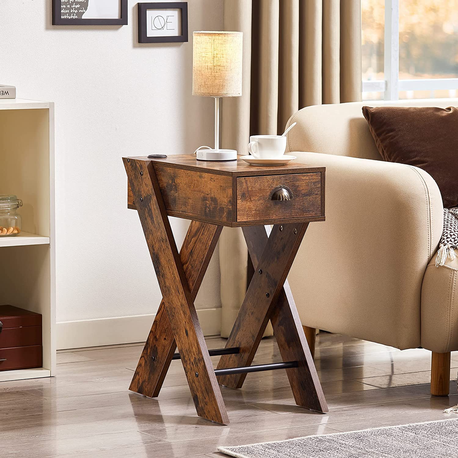 Small nightstand discount with usb