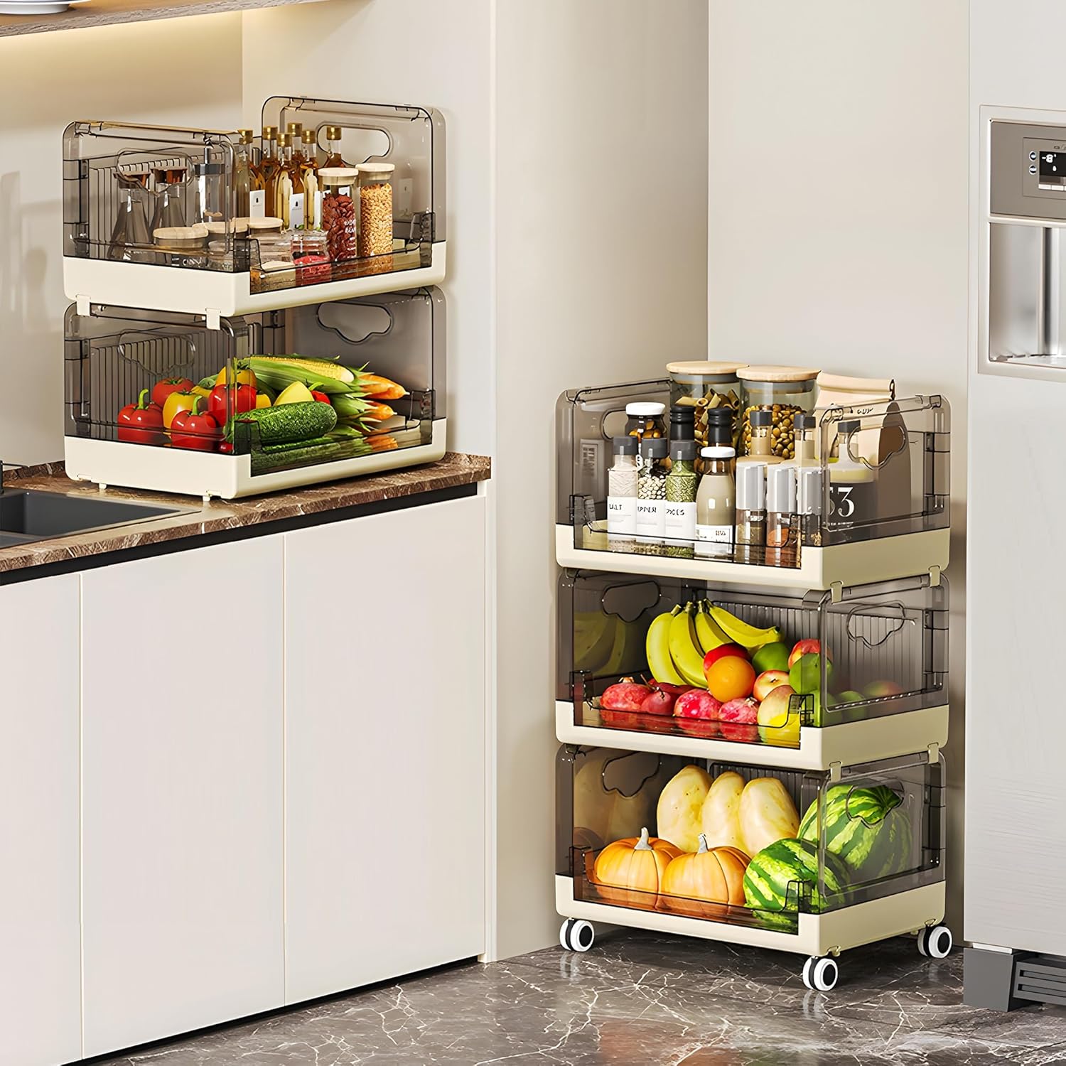 VECELO 3-Tier Fruit and Vegetable Basket
