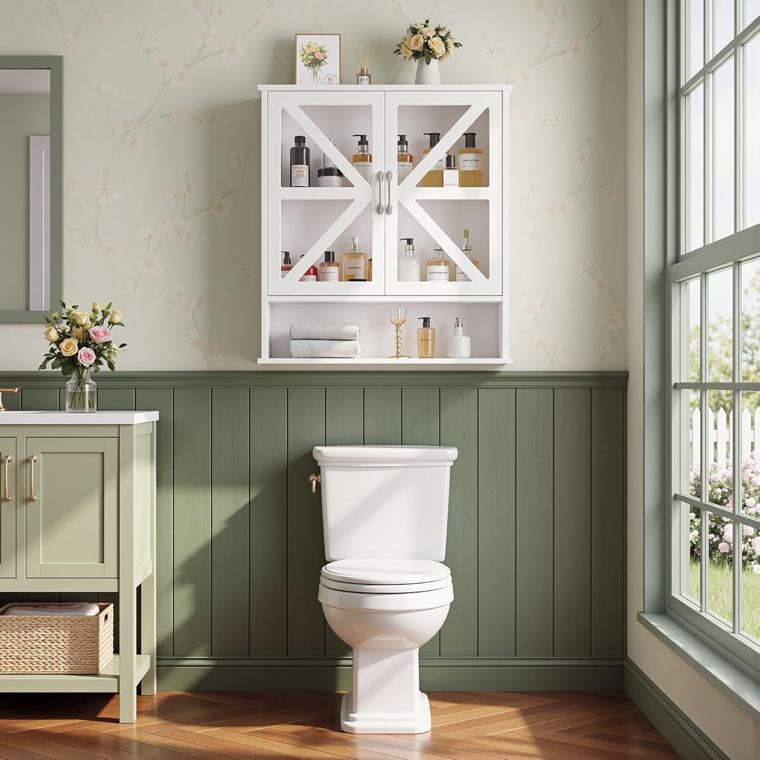 VECELO Bathroom Wall Cabinet