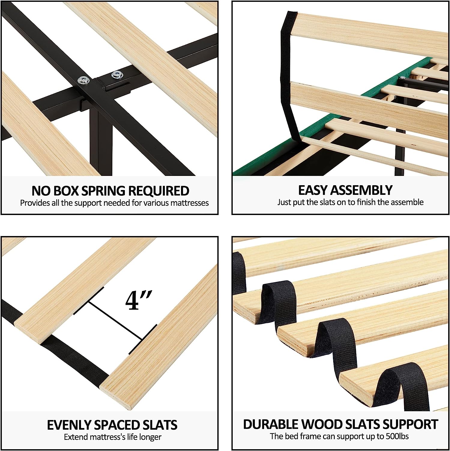 VECELO Modern Platform Bed Frame/Mattress Foundation