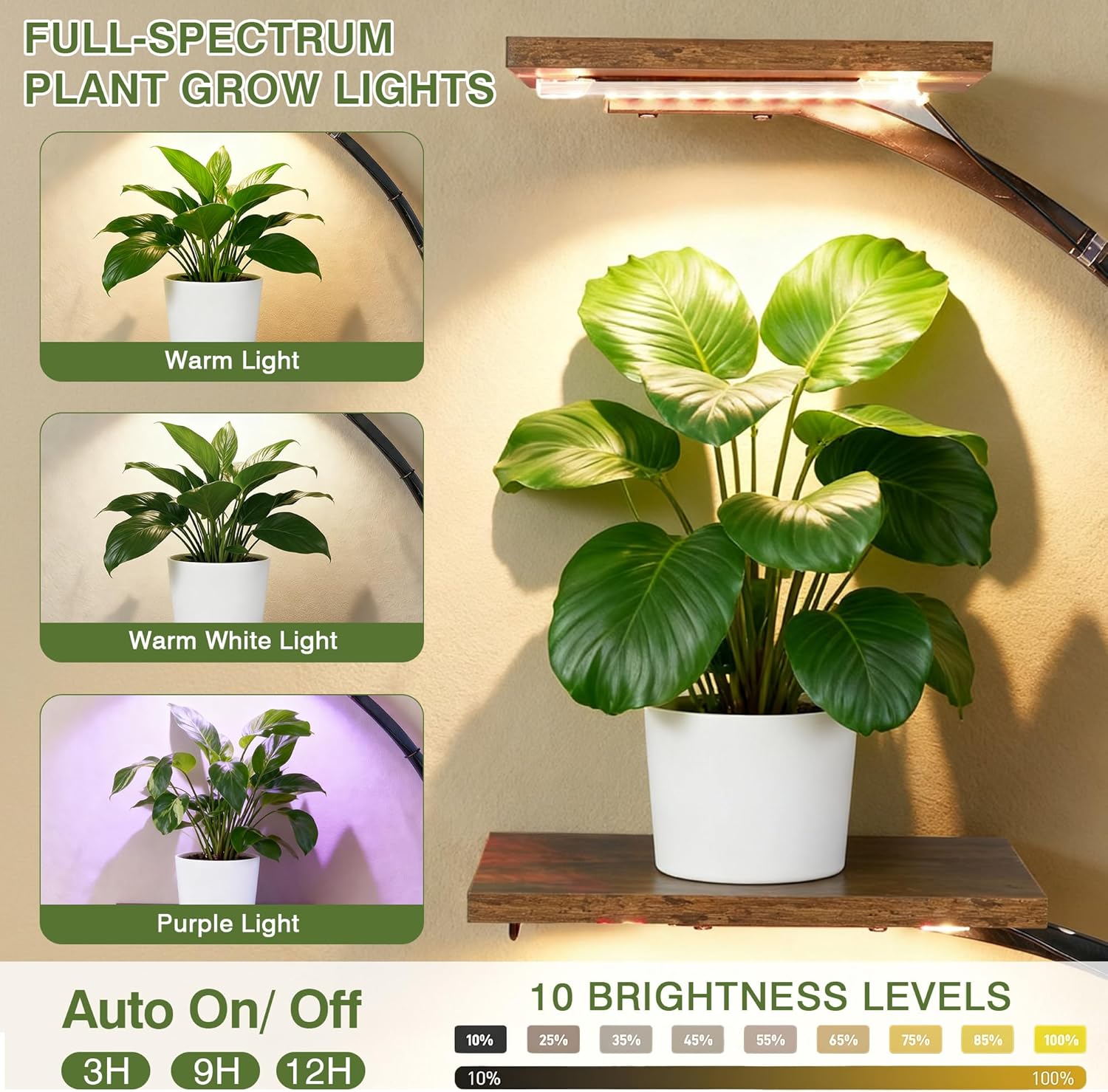 VECELO Plant Stand with Grow Light