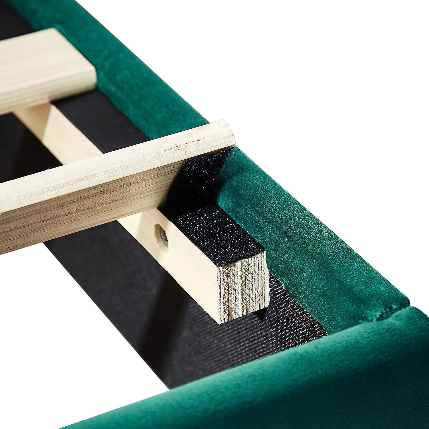 VECELO Upholstered Platform bedframe with Adjustable Headboard