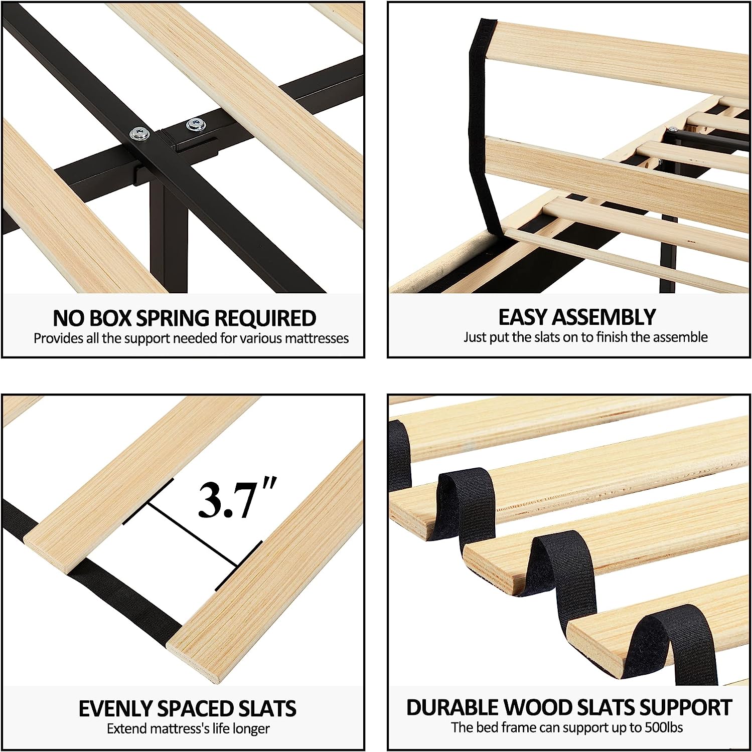 VECELO Modern Platform Bed Frame/Mattress Foundation