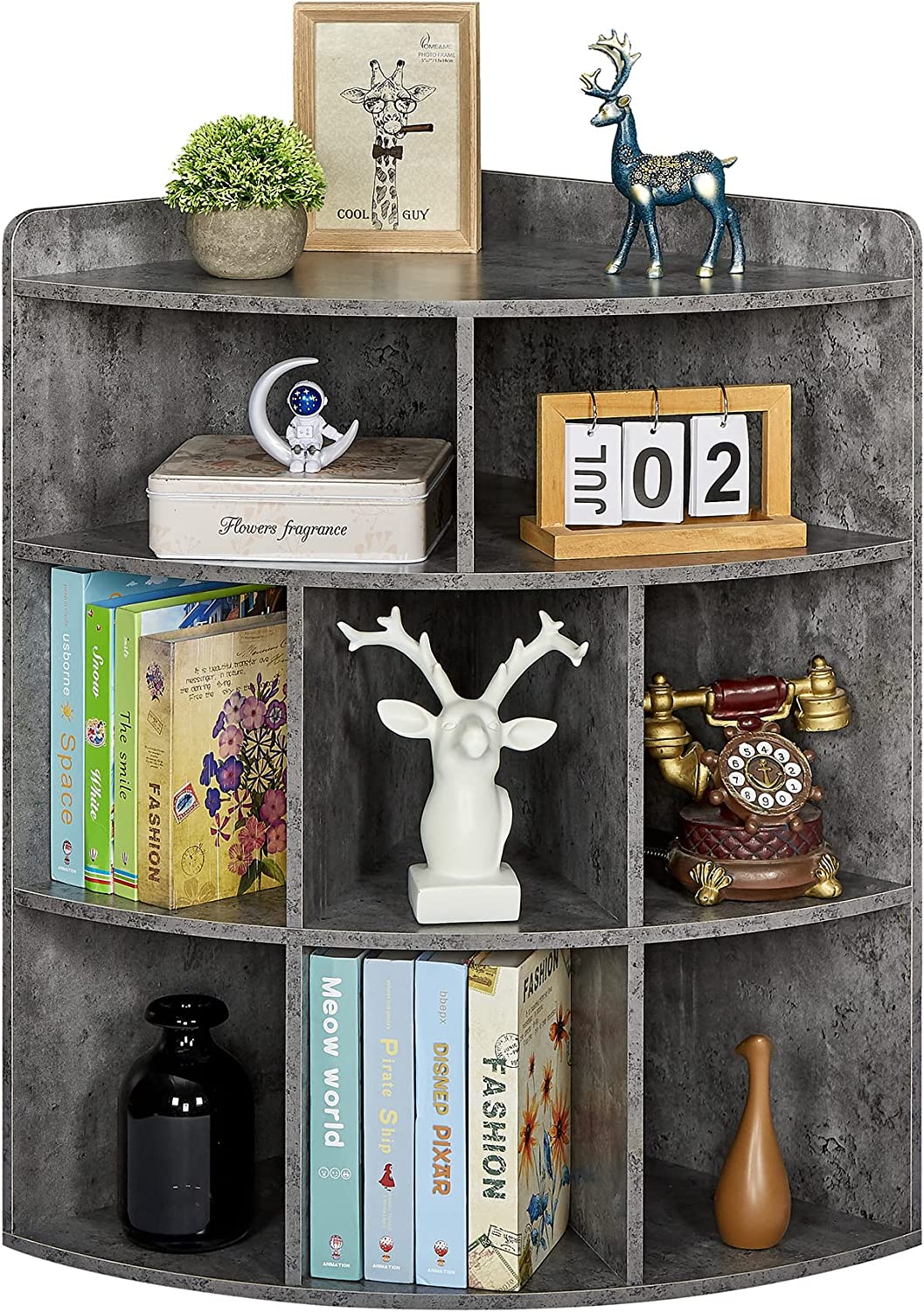 3-Tier Cube Storage Shelf, Wall-mounted Coffee Station