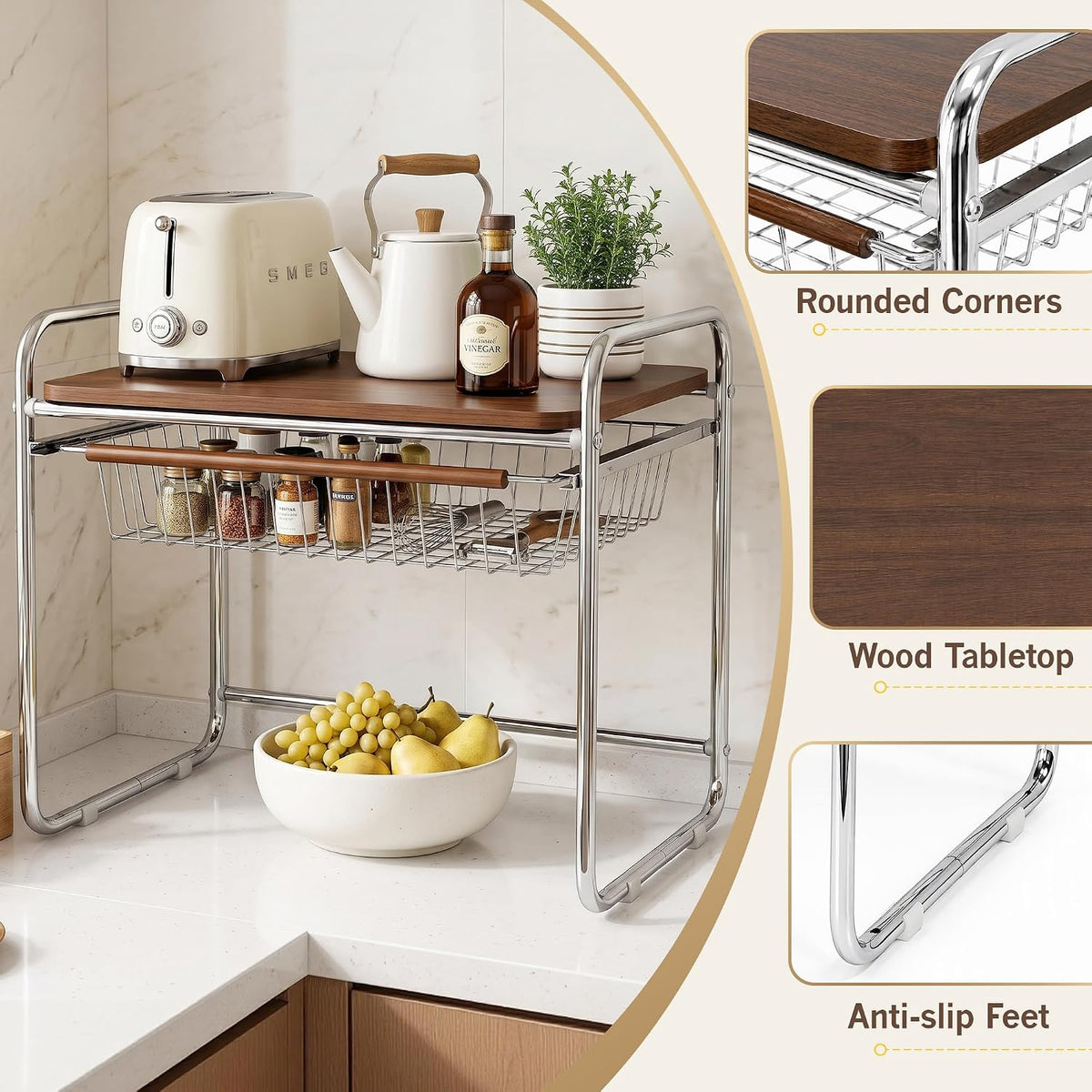 VECELO Kitchen Countertop Organizer