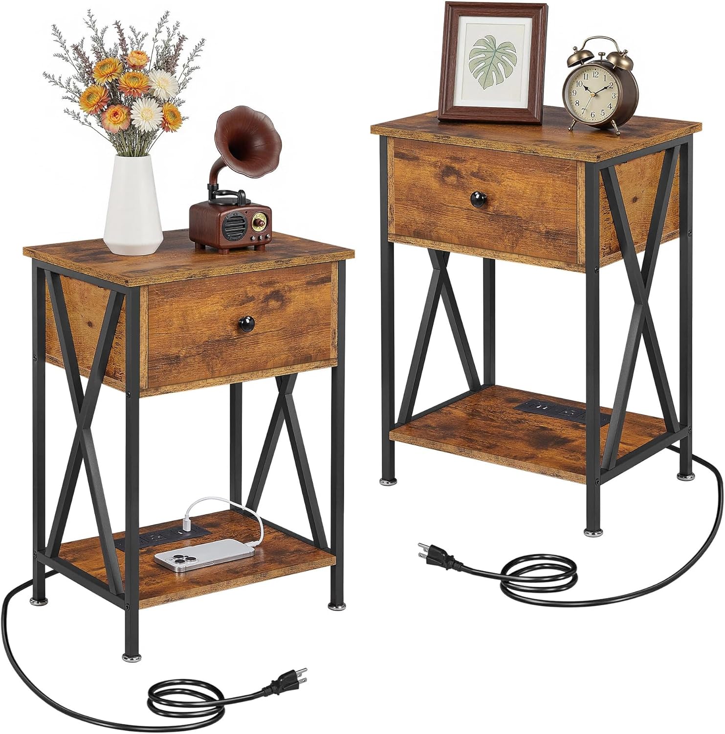 VECELO Nightstand Set of 2