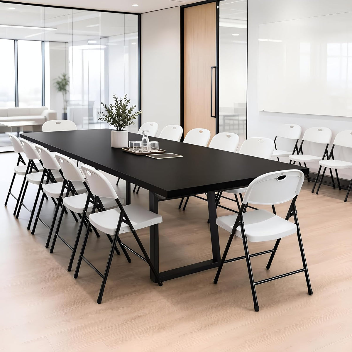 VECELO Folding Chairs 4 Pack for Indoor/Outdoor Use