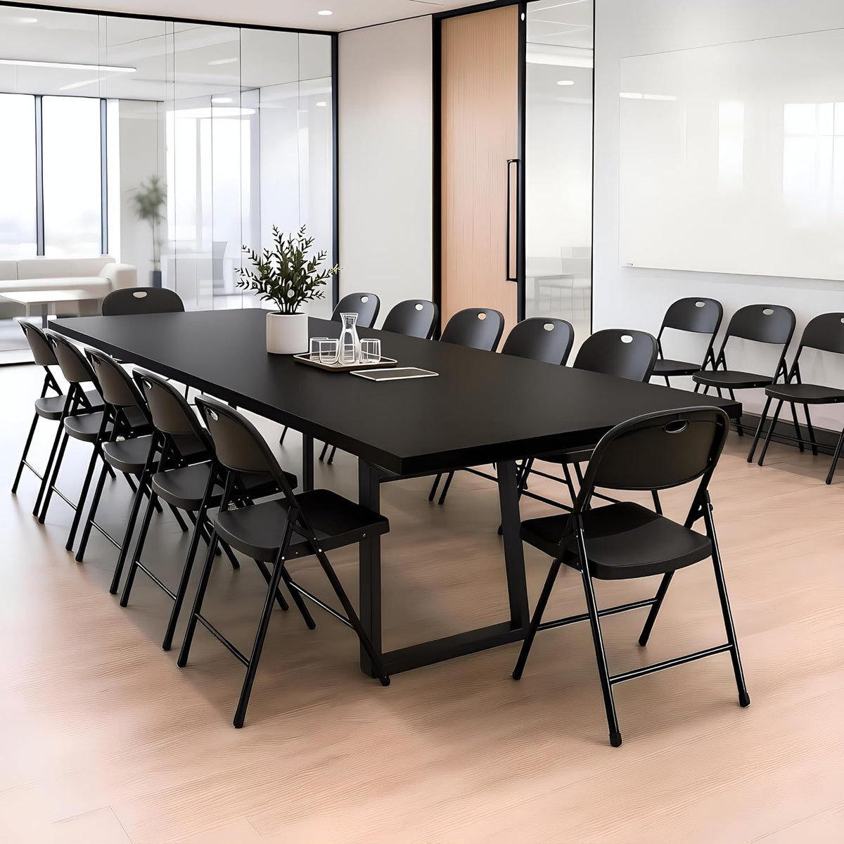 VECELO Folding Chairs 4 Pack for Indoor/Outdoor Use