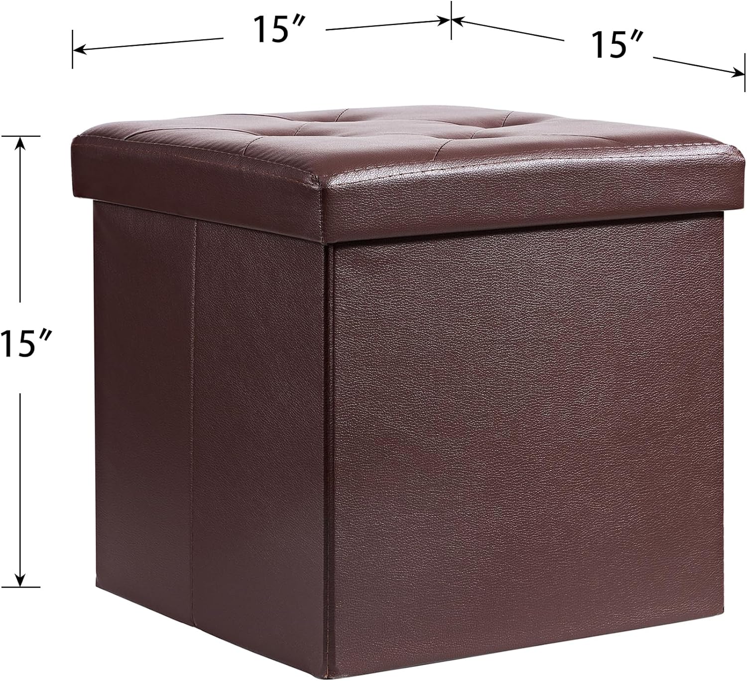 VECELO Storage Ottoman Bench End of Bed 43'' Footstool Footrest Stool Shoestool for Bedroom Hallway Entraway Living Room