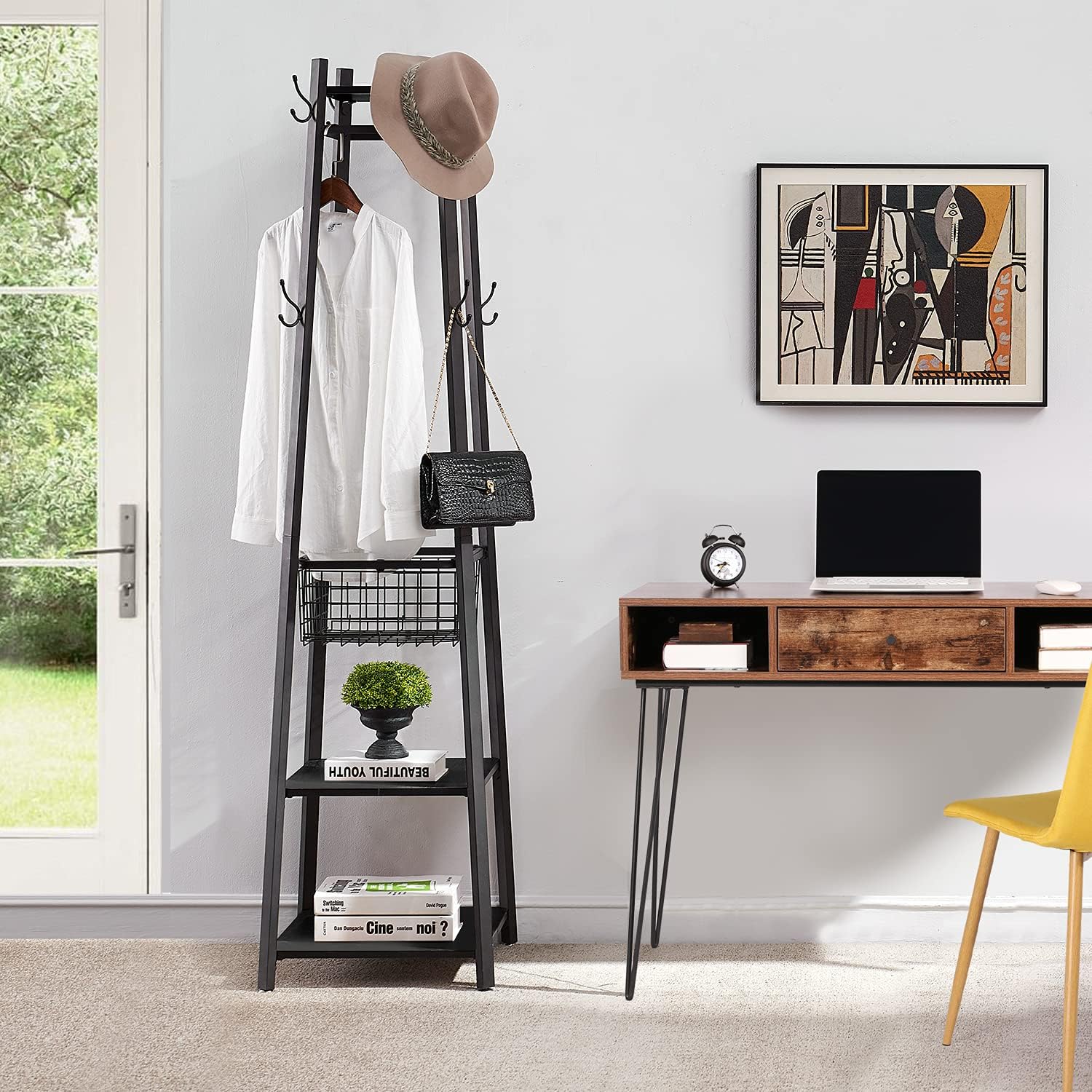 VECELO Coat Rack Freestanding Hall Tree - VECELO