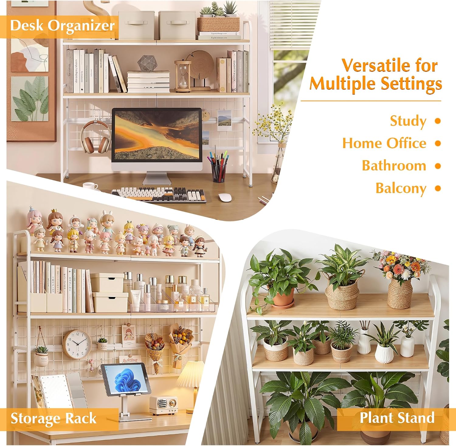 VECELO 2-Tier Desktop Bookshelf