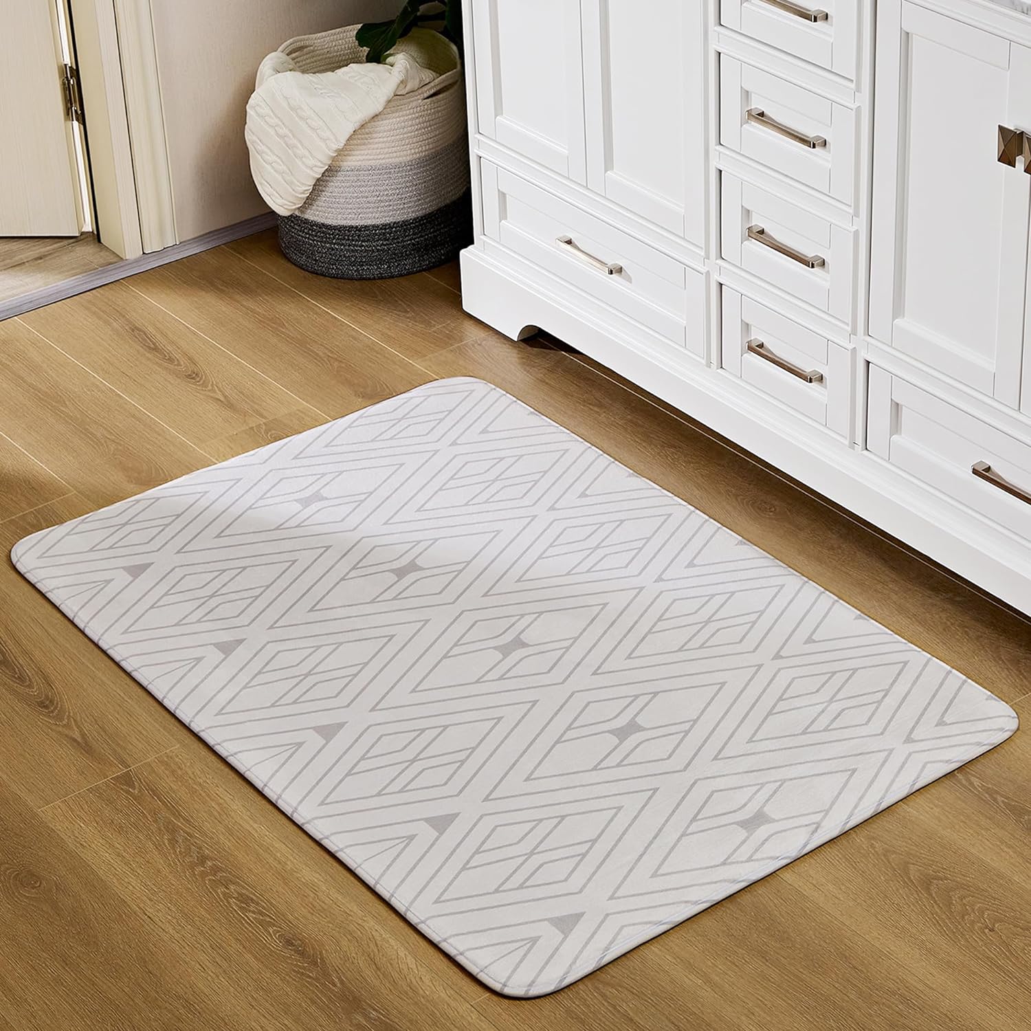 VECELO Front Door Mat Indoor Welcome Mat Outdoor, Absorbent Muddy Kitc