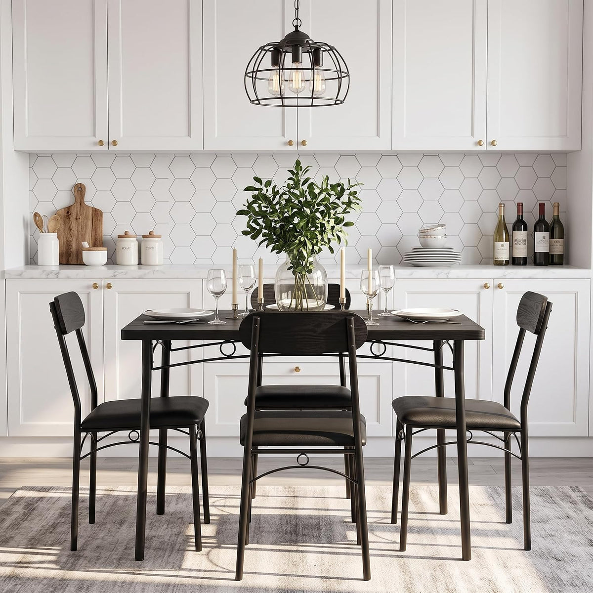 VECELO Dining Table Set