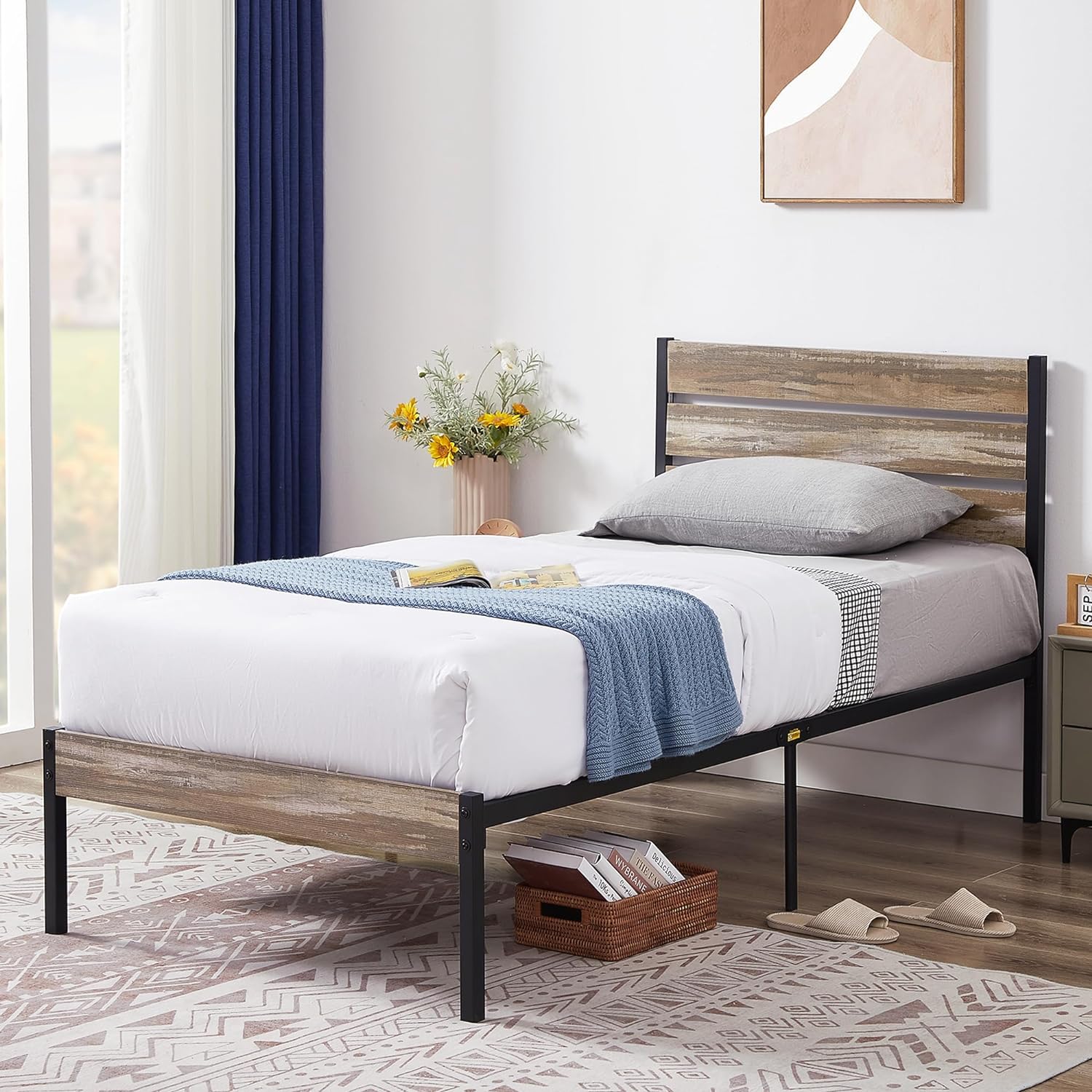 Twin/Full Bed Frame - Support for Your Mattress and Boxspring