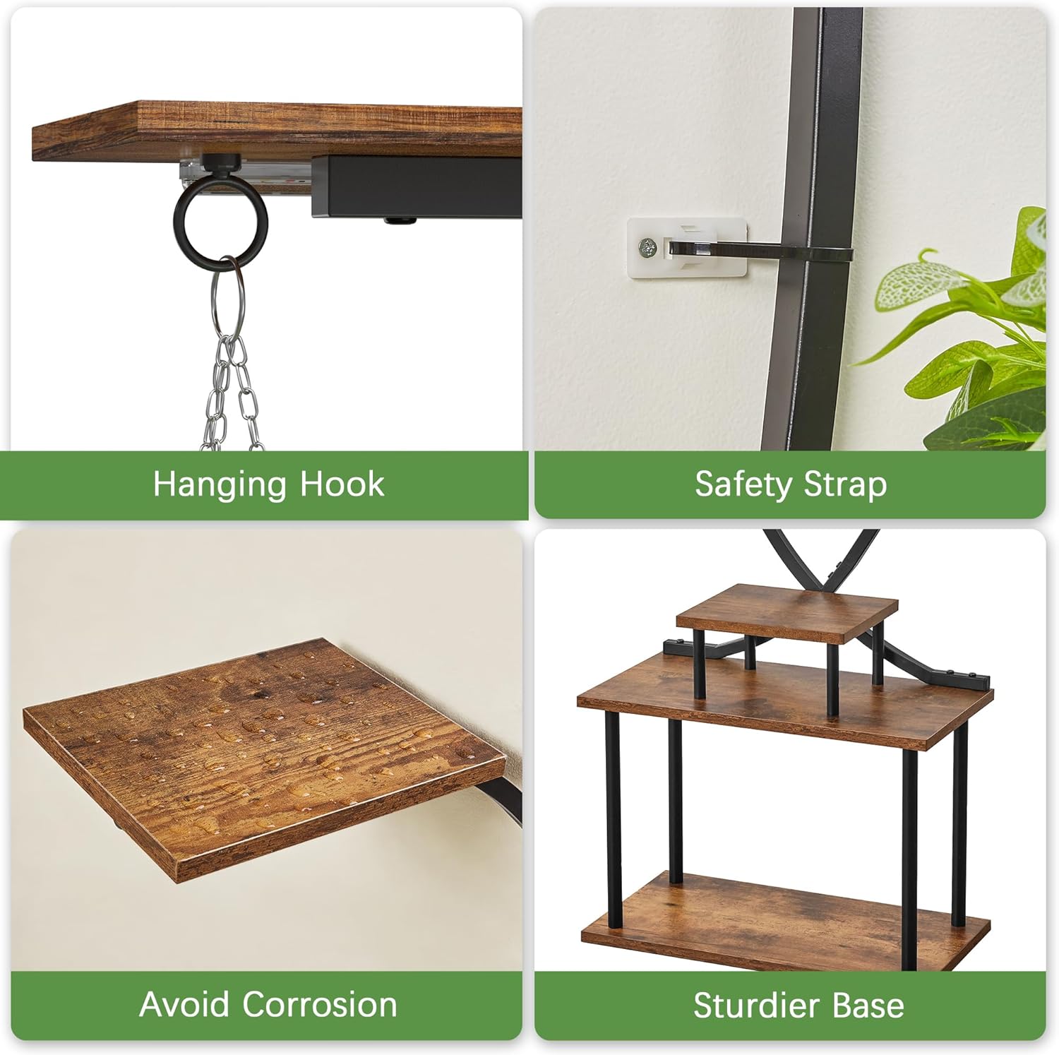 VECELO 65" Tall Plant Stand Indoor with Grow Lights