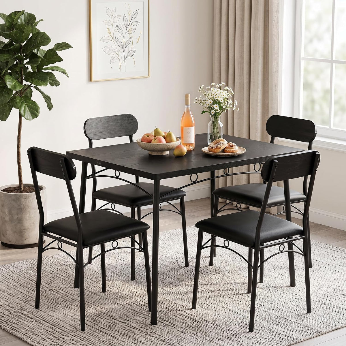 VECELO Dining Table Set