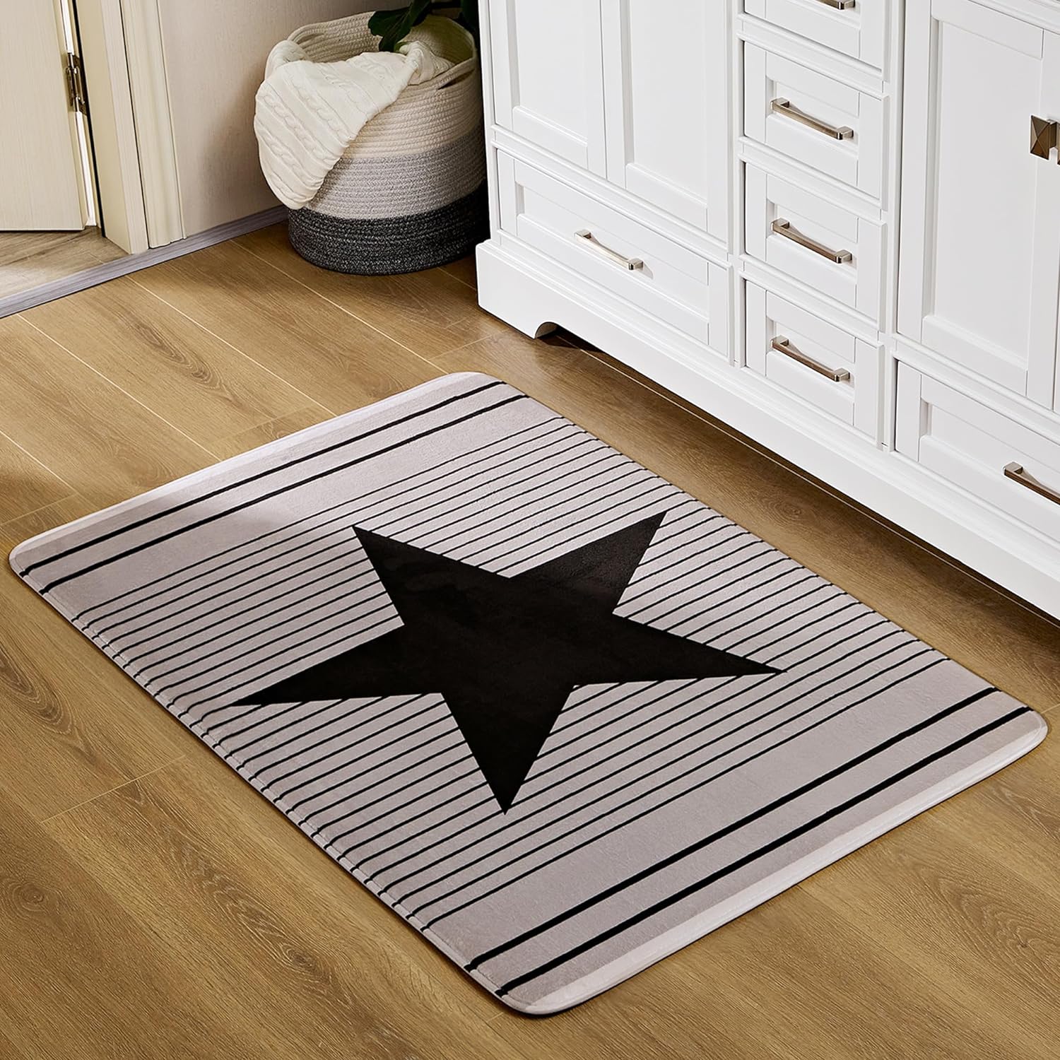 VECELO Front Door Mat Indoor Welcome Mat Outdoor, Absorbent Muddy Kitc