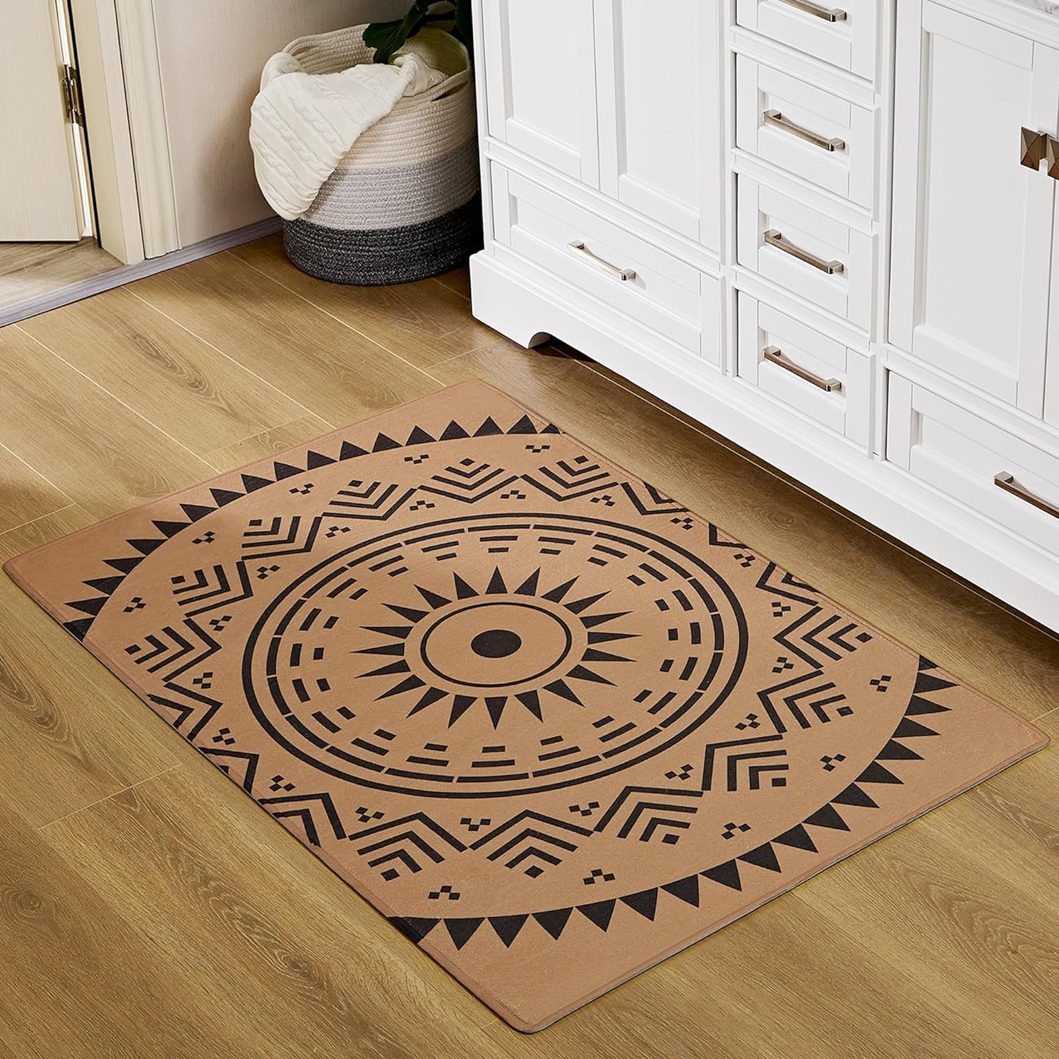VECELO Front Door Mat Indoor Welcome Mat Outdoor, Absorbent Muddy Kitc