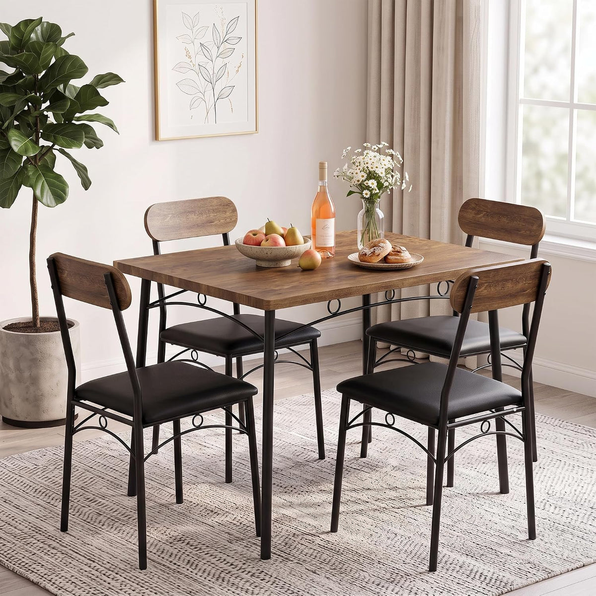 VECELO Dining Table Set