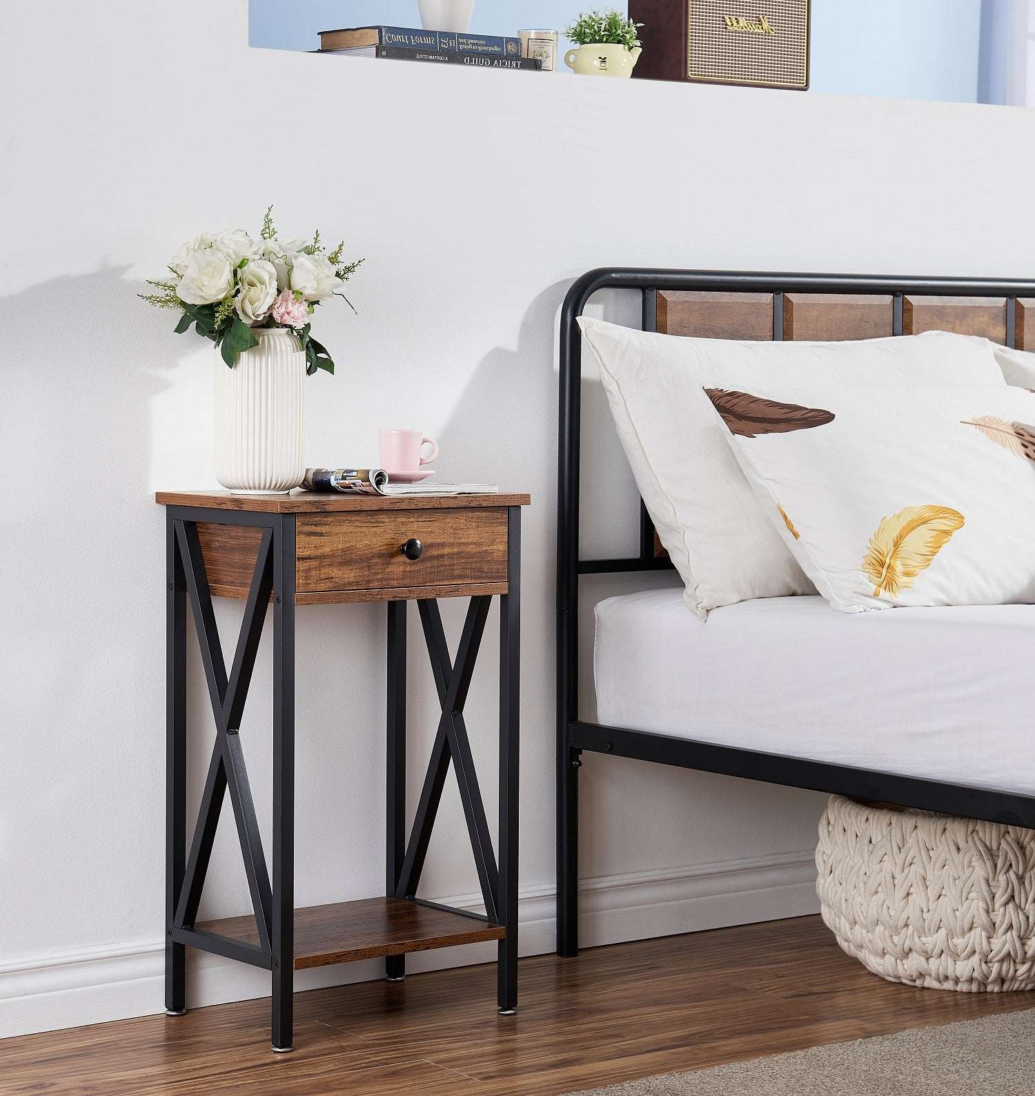 VECELO 27.6 Tall Nightstand End Side Table 1 pack 2 packs
