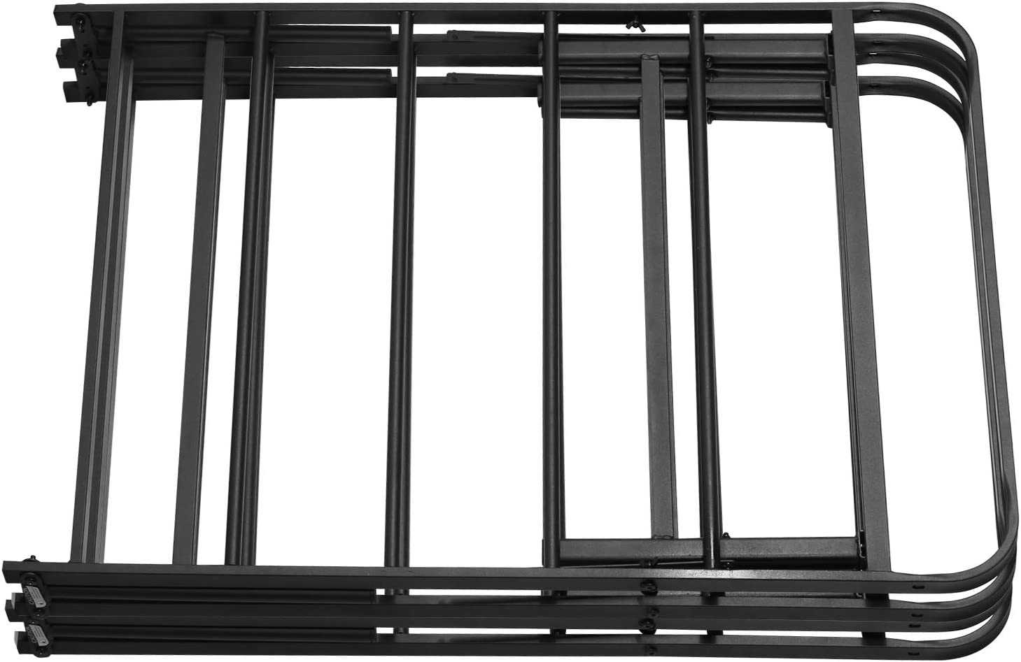 VECELO 14 Inch Foldable Metal Bed Frame Tool Assembly/Quiet Noise Free Black, Full/Queen/King