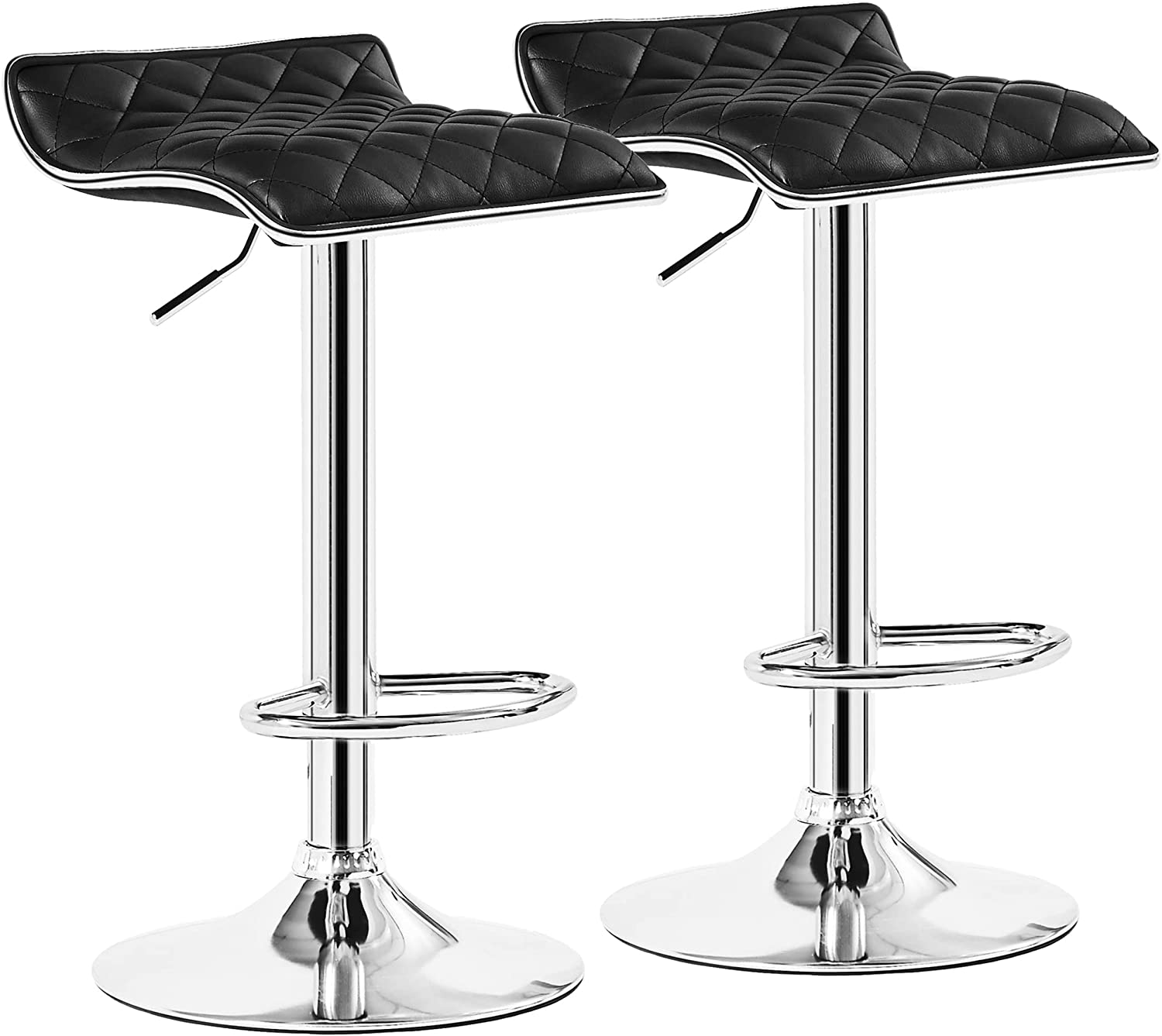 VECELO Bar Stools Set of 2, Kitchen Island Counter Height Bar Chairs