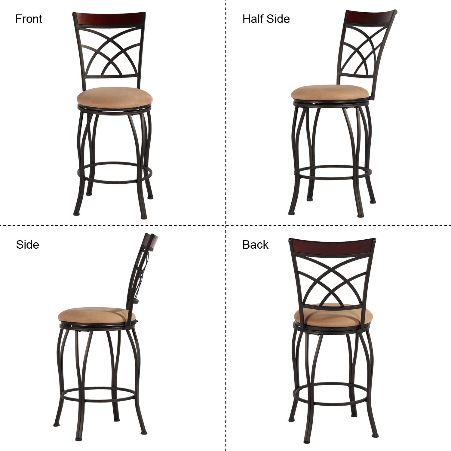 Swivel Modern Barstool Bistro Pub Chair