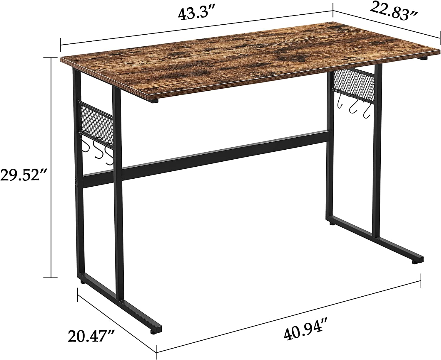 VECELO Writing Computer Desk