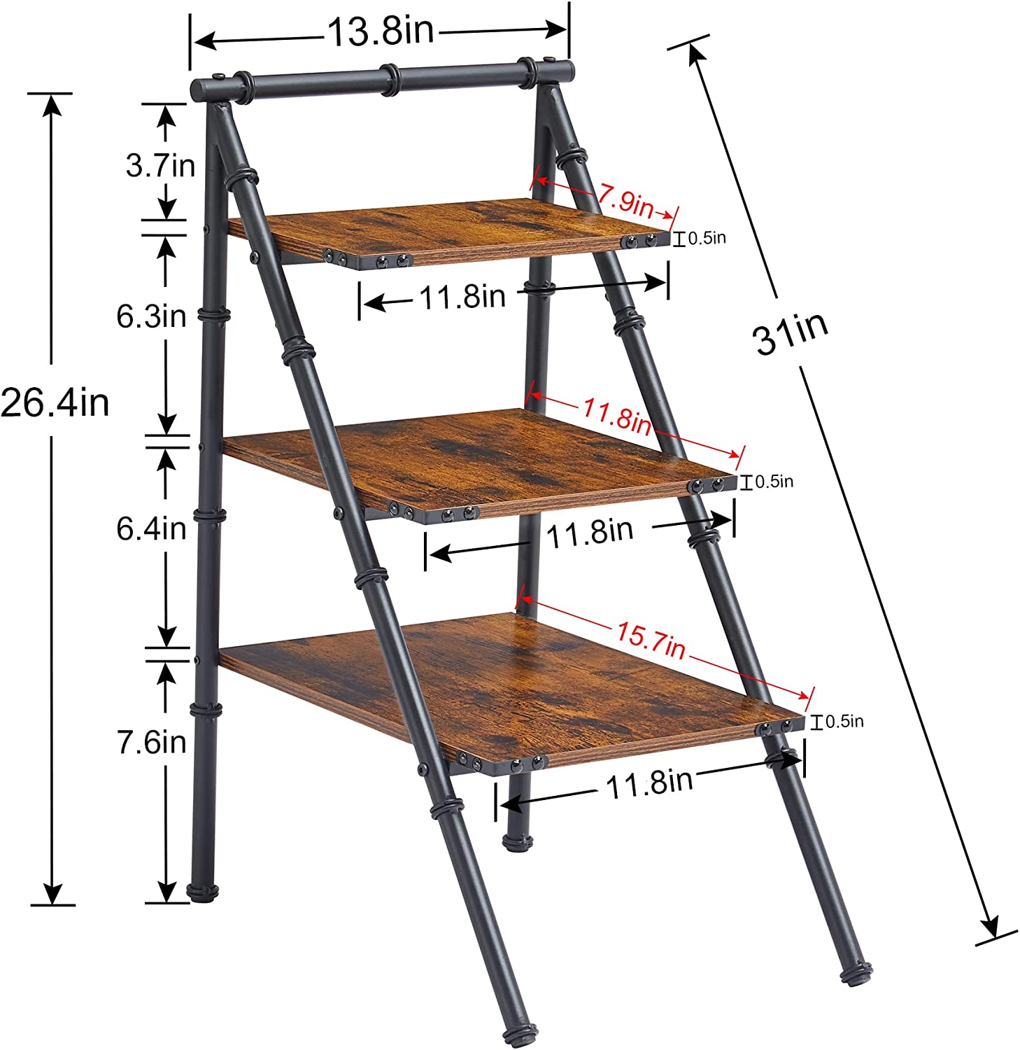 3-Tier Ladder Shelf 