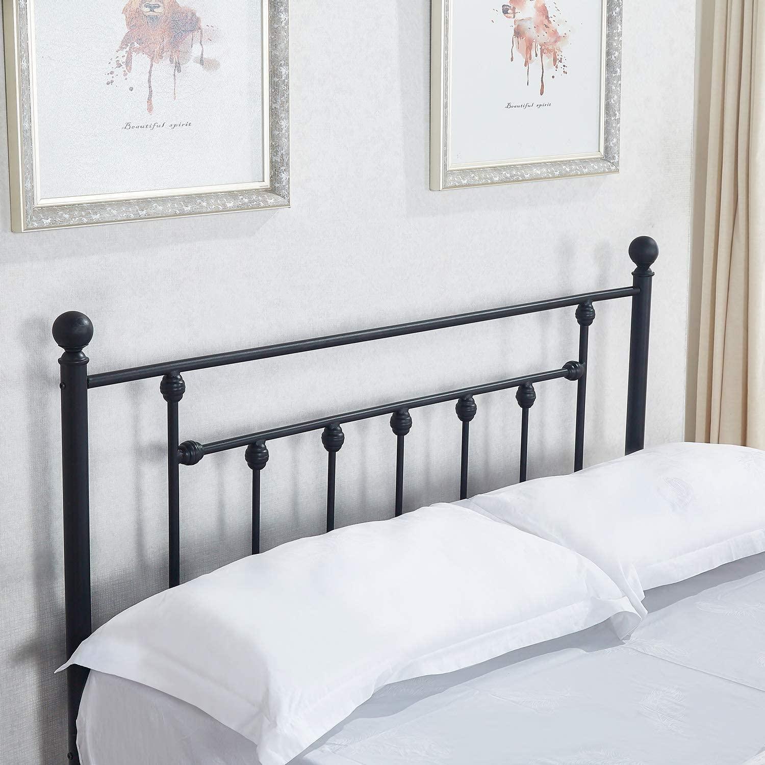 Modern Metal Platform Bed Frame Mattress Foundation with Headboard and Footboard