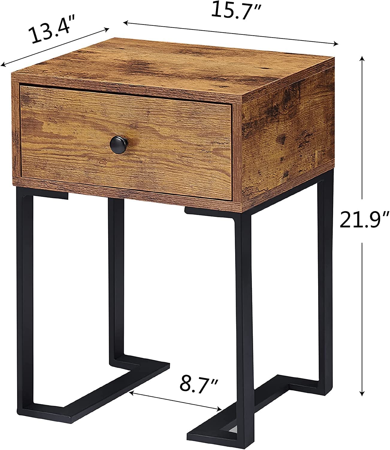 Nightstand with Storage Drawer End/Side Table