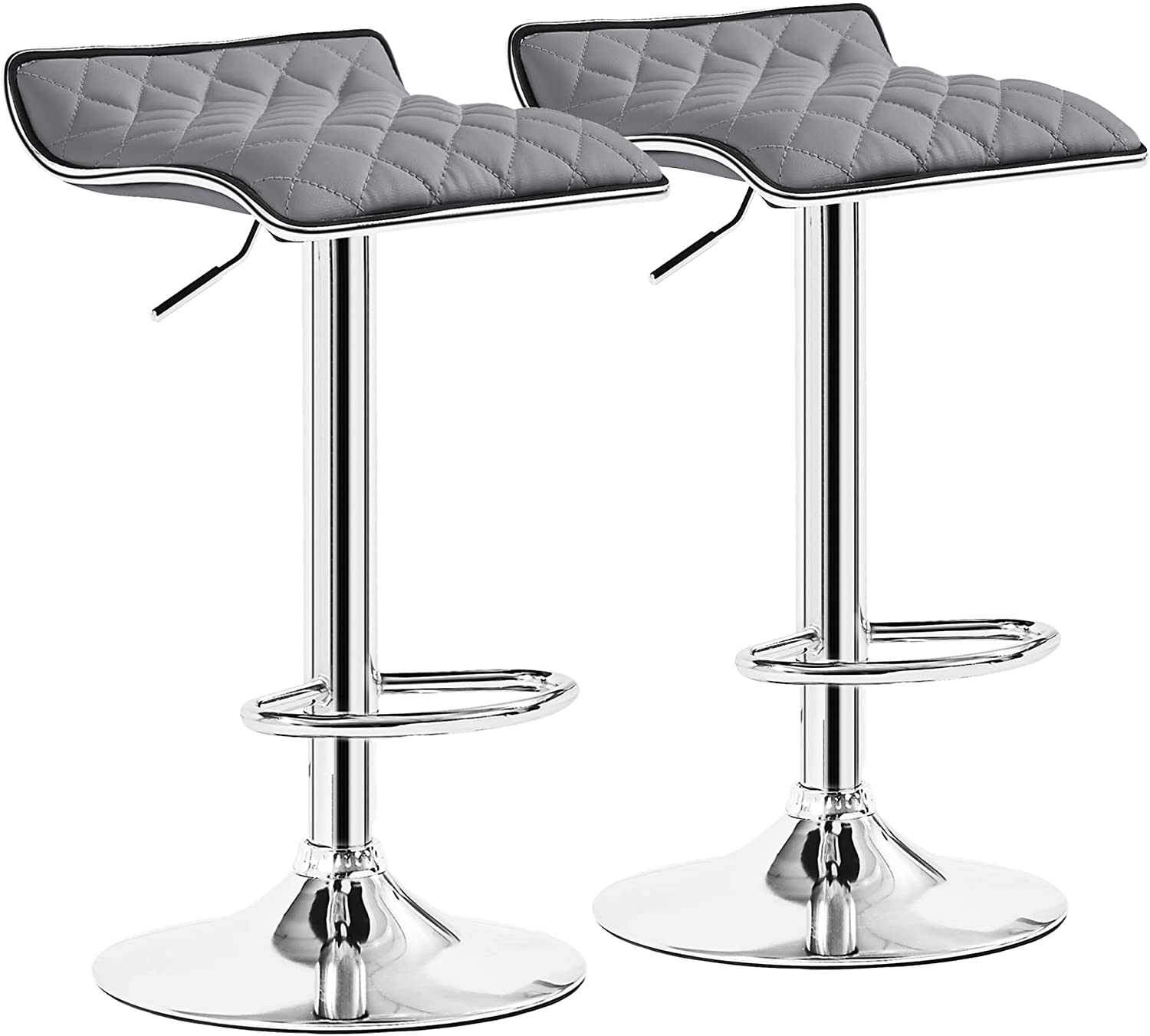 VECELO Bar Stools Set of 2, Kitchen Island Counter Height Chairs