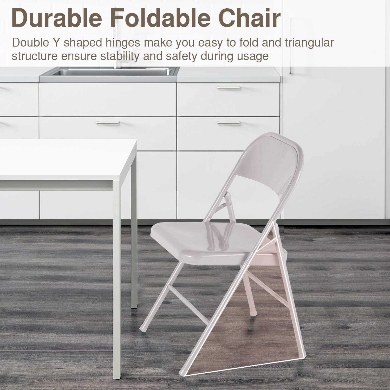 Metal Double Hinge Premium Folding Chair Set of 4