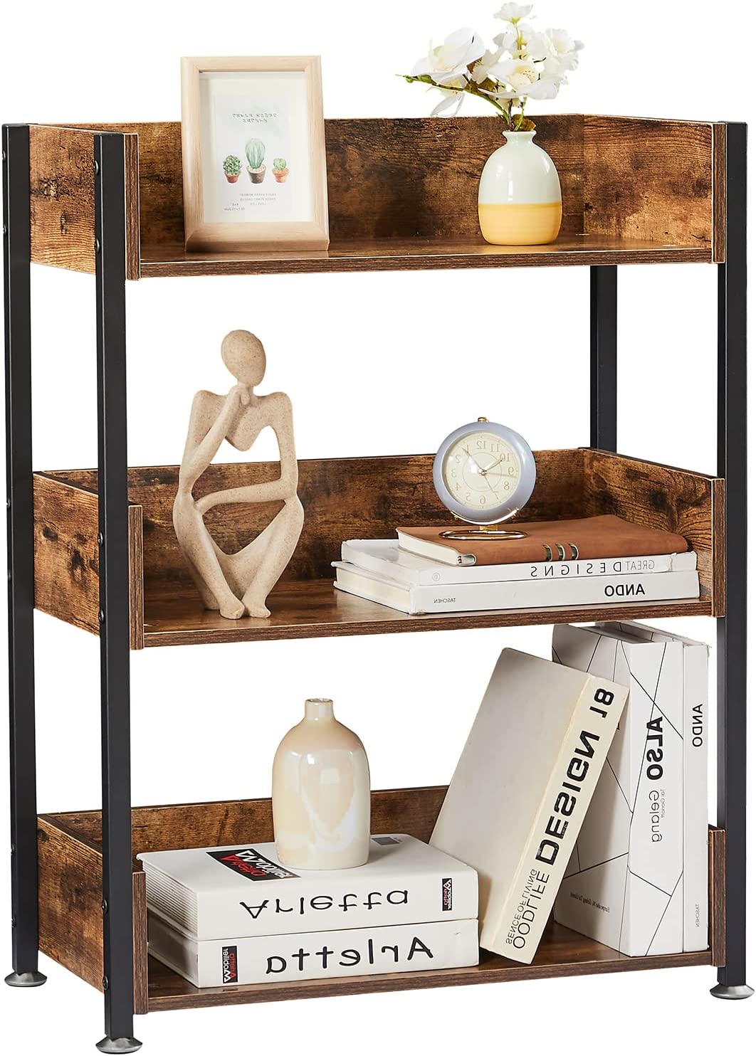 3-Tier Bookcase Small Storage Shelves