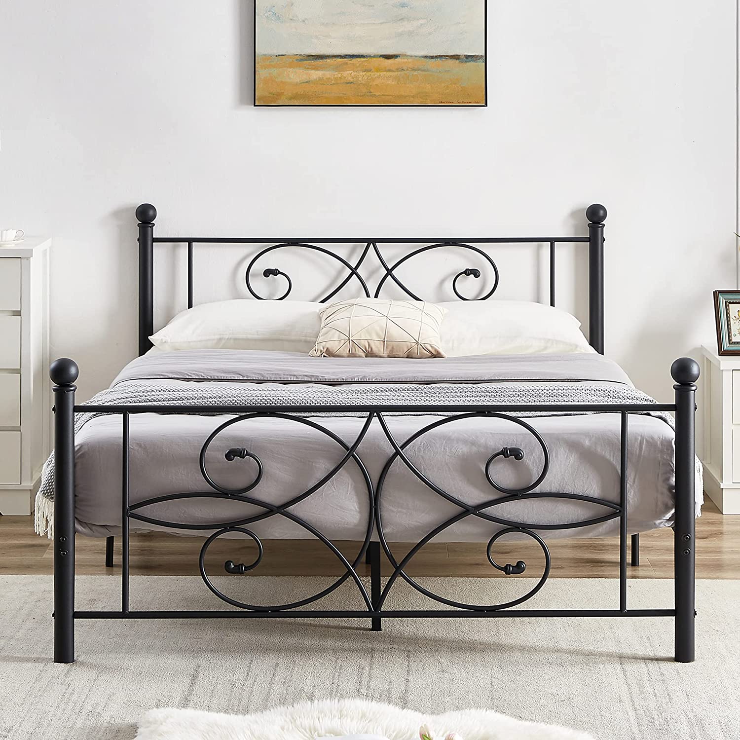 Metal Bed Frame/Mattress Foundation/Box Spring Replacement