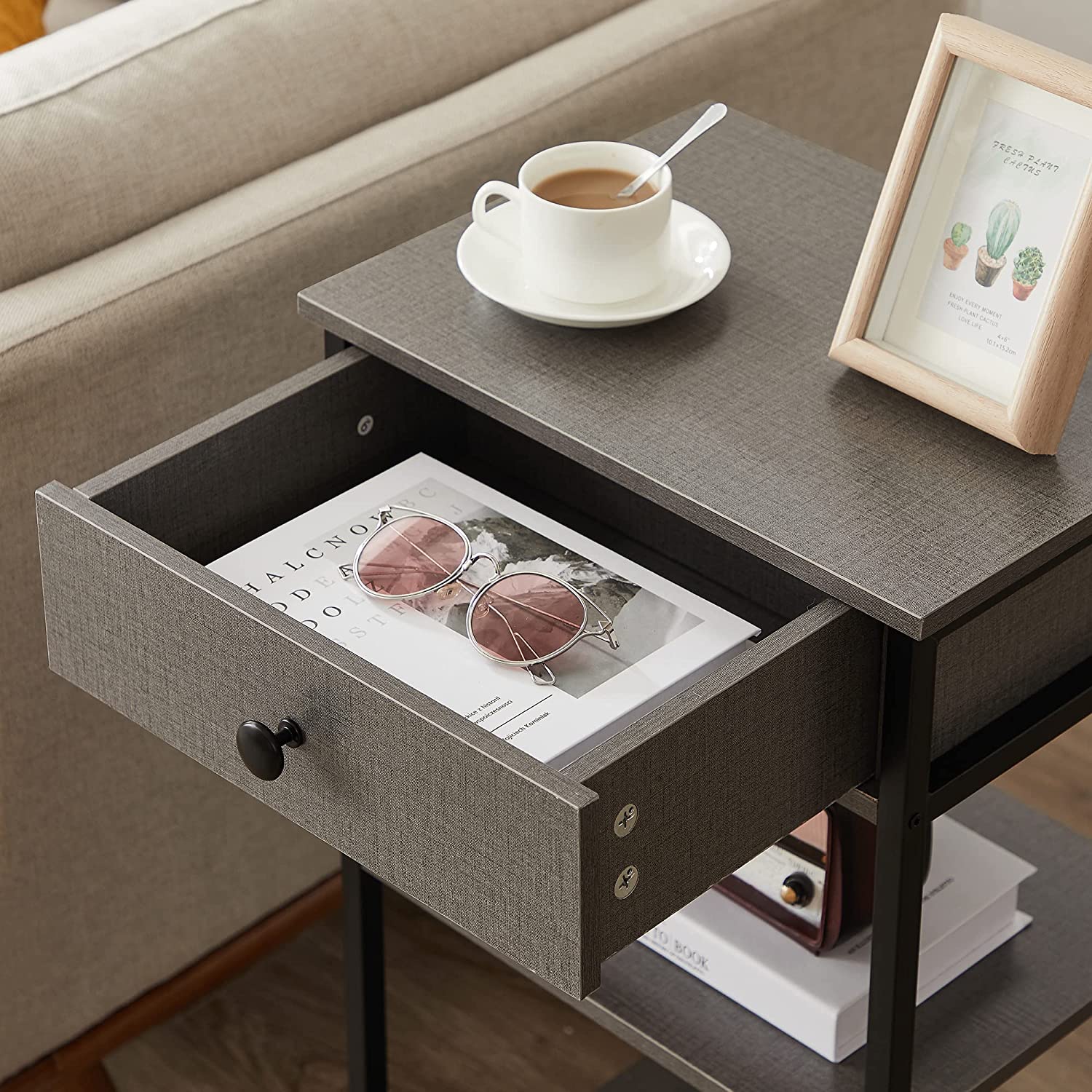 VECELO 27.5" Tall End Tables, Nightstands