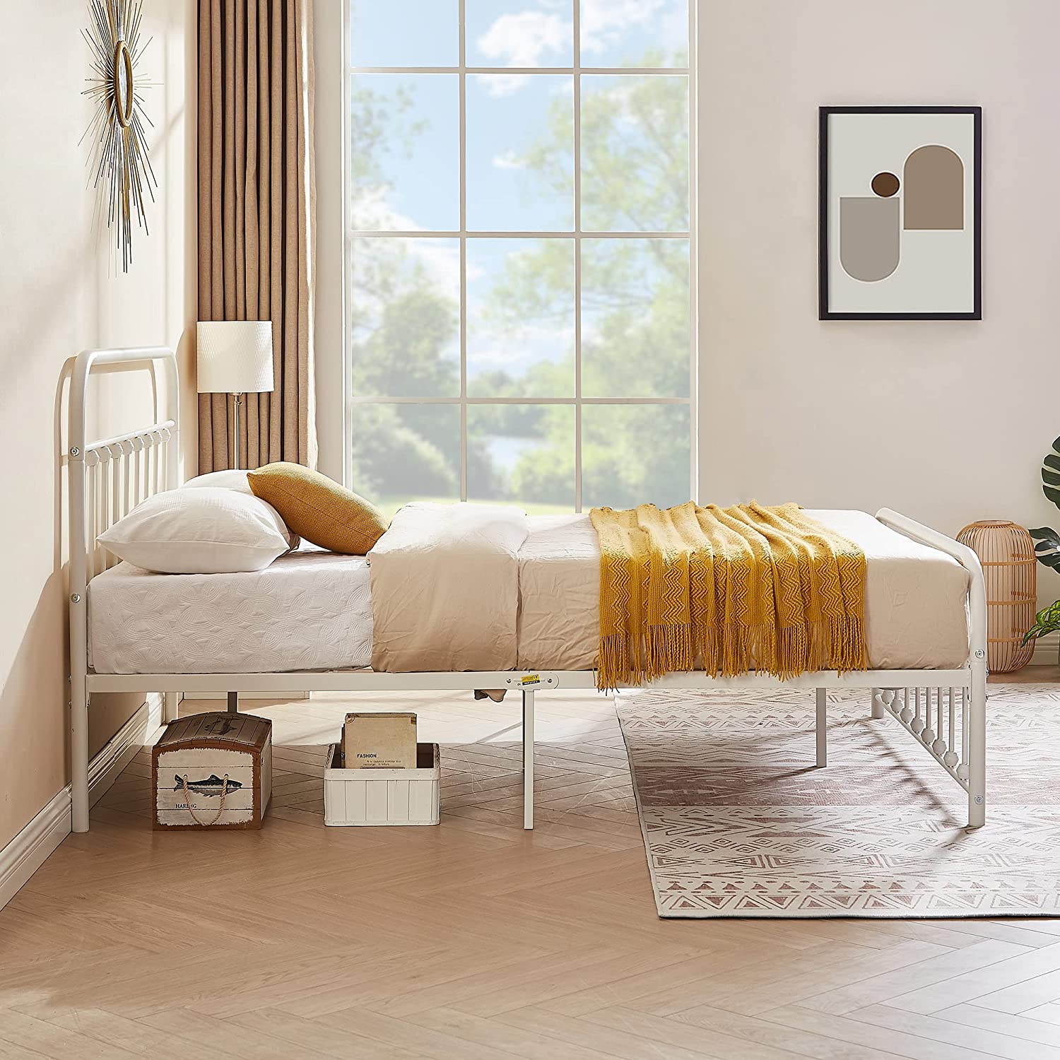 VECELO Metal Platform Bed Frame Mattress Foundation Modern&Simple Style