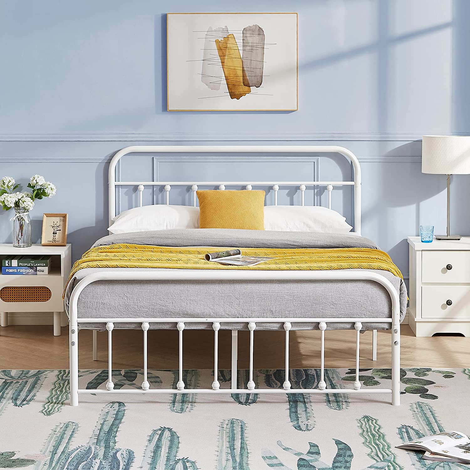 VECELO Metal Platform Bed Frame Mattress Foundation Modern&Simple Style