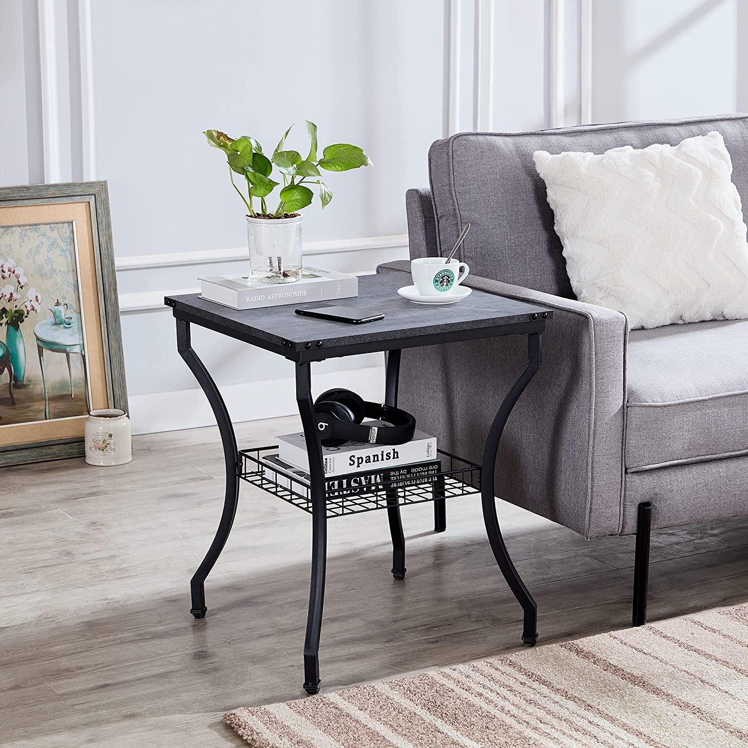 VECELO 3 Pieces Living Room Sets Coffee and End Tables - VECELO